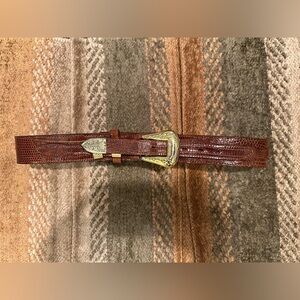 Vintage Justin Genuine Lizard Belt